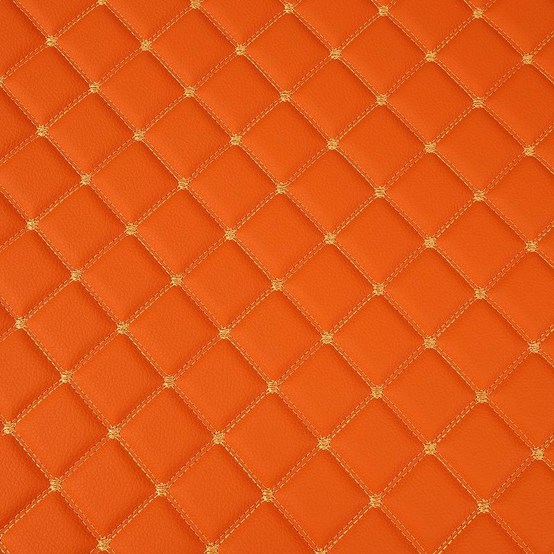 Thick Faux Leather Embroidered Car Interior Floor Mats & Headliner Trim