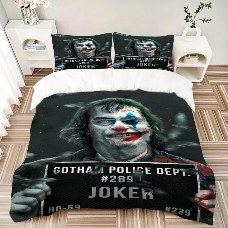 Joker'S Mugshot Night Print 3Pcs Bedding Setduvet Cover With 2 Bedropillowcase Home Birthday Gift
