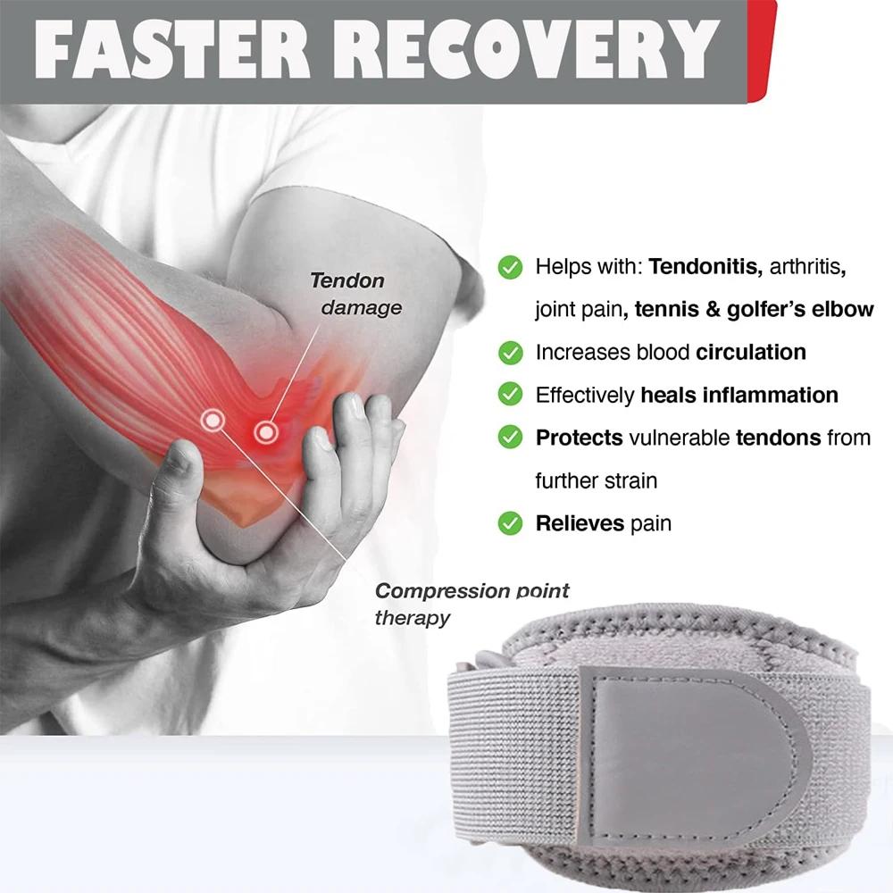 1 шт. Регулируемый локтевой бандаж с поддержкой из ЭВА-подушечки для теннисного локтя, тендинита, силовых тренировок, гольфа, давящая лента