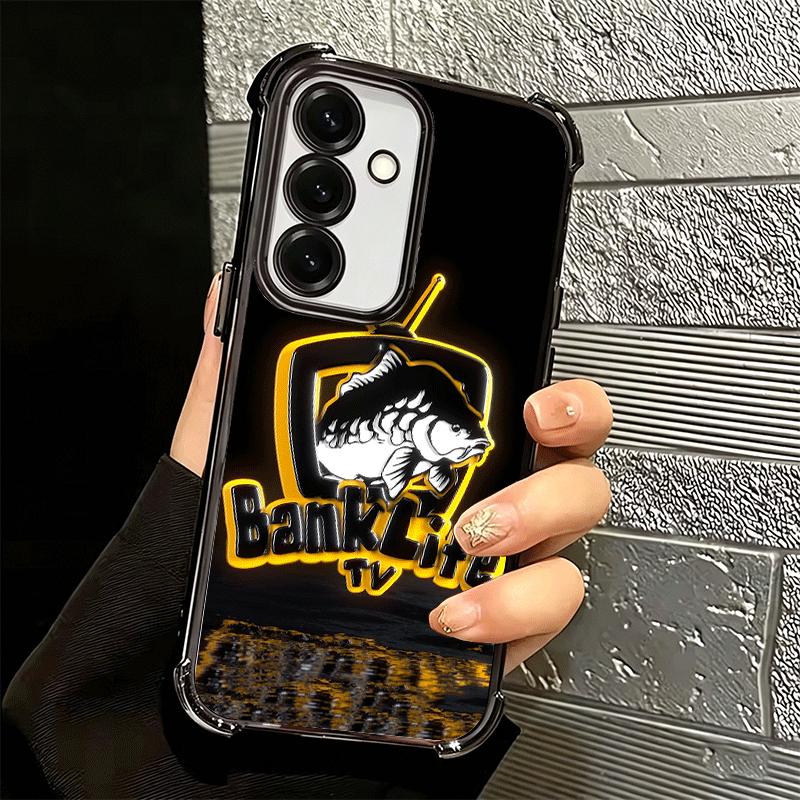 Nash Fishing Fish Mark Plating Phone Case For Samsung A17 A07 A37 A57 A16 A56 A15 A55 A14 A54 A13 A53 A26 A36 A25 A35 A24 A34 A2
