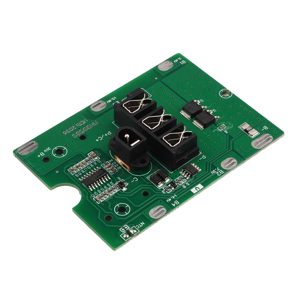 Плата заряда BMS 5S 20A 21V 18650 Li-ion аккумулятора с защитой от перегрева NTC и разъемом DC 5S BMS PCM Для электроинструментов