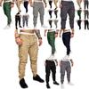 Comfortable Mens Urban Fashion Slim Fit Cargo Jogger Pants In Solid Colors For Casual Occasions