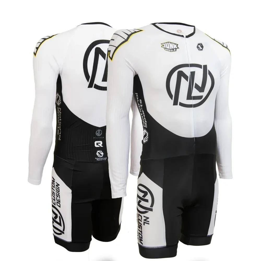 Nl Custom Junk Racing Suit Triathlon Men Inline Speedsuit Roller Skate Skinsuit Kit Fast Skating Clothing One Piece No Cushion