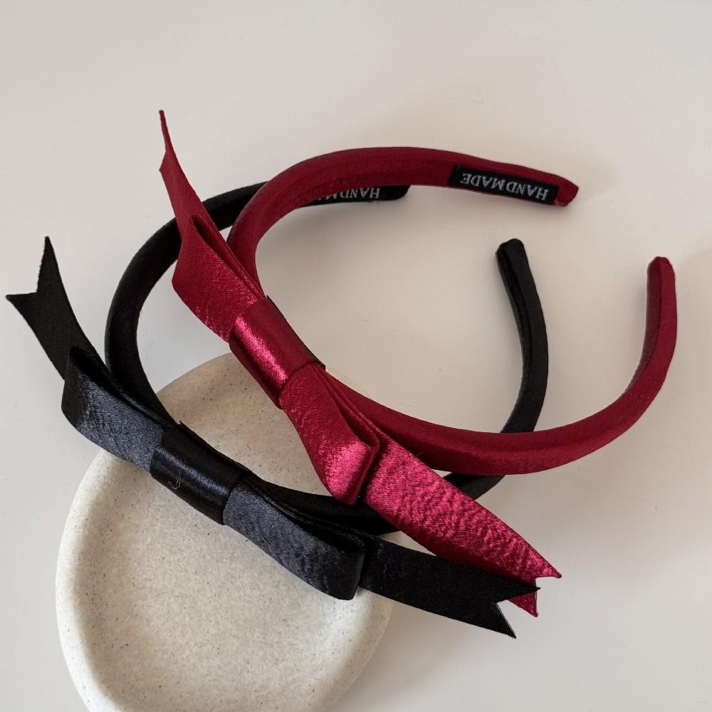 Non-Slip Balletcore Hair Band Thin Women Hairband Fashion Bow Headband  Makeup
