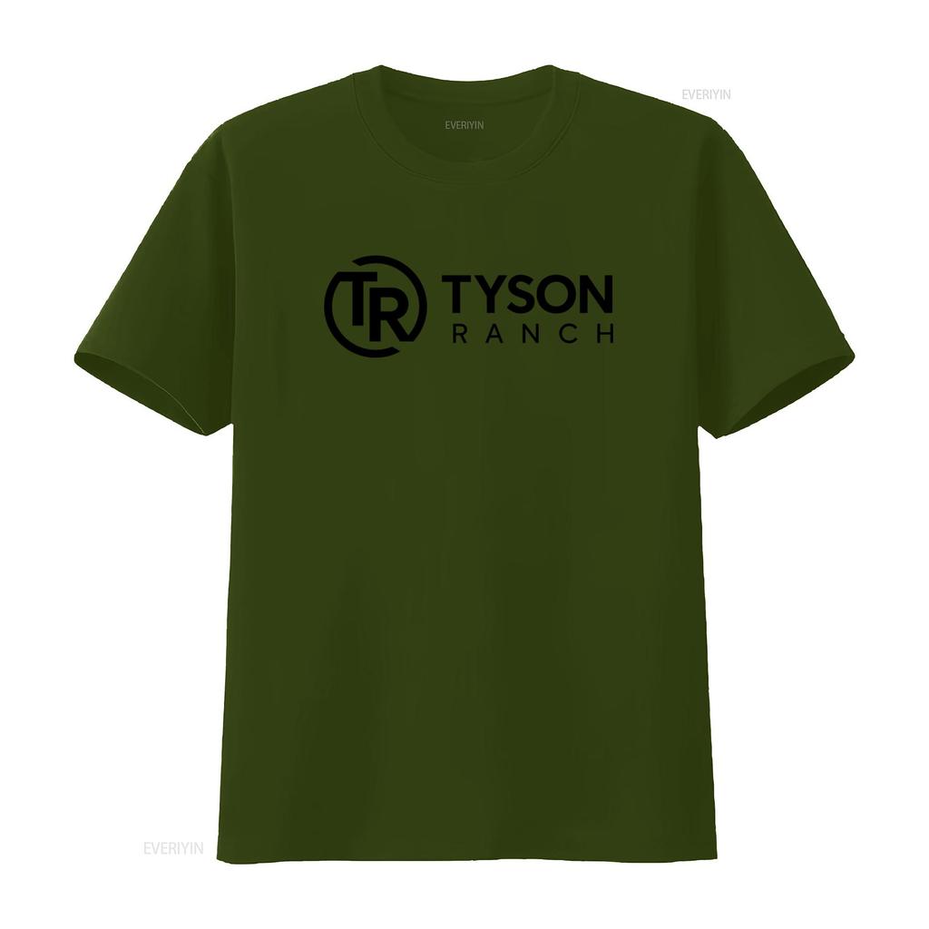 Tyson Ranch Print T Shirt Streetwear Casual vintage Washed Comfortable Unisex Versatile streetwear Top For Everyday Wear Soft