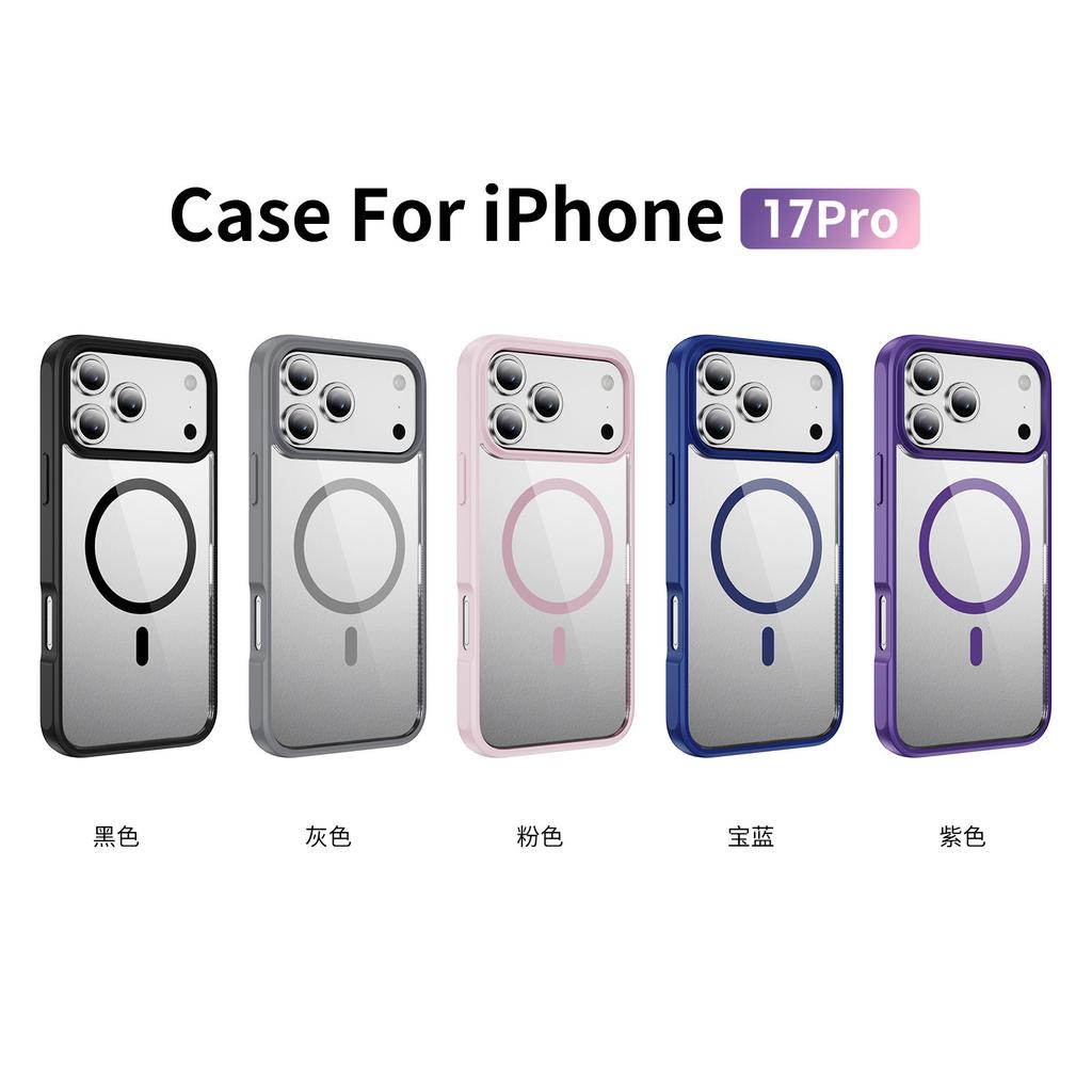 New Phone Case for Apple 17pro Transparent Case PC Anti Yellow and Anti Drop Hard Case for IPhone Phone Case Ins Style