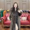 Fur Women's Clothing Imitation Mink Leather Women's Coat Slim Long Imitation Gold Mink Jacket Large Size Winter New