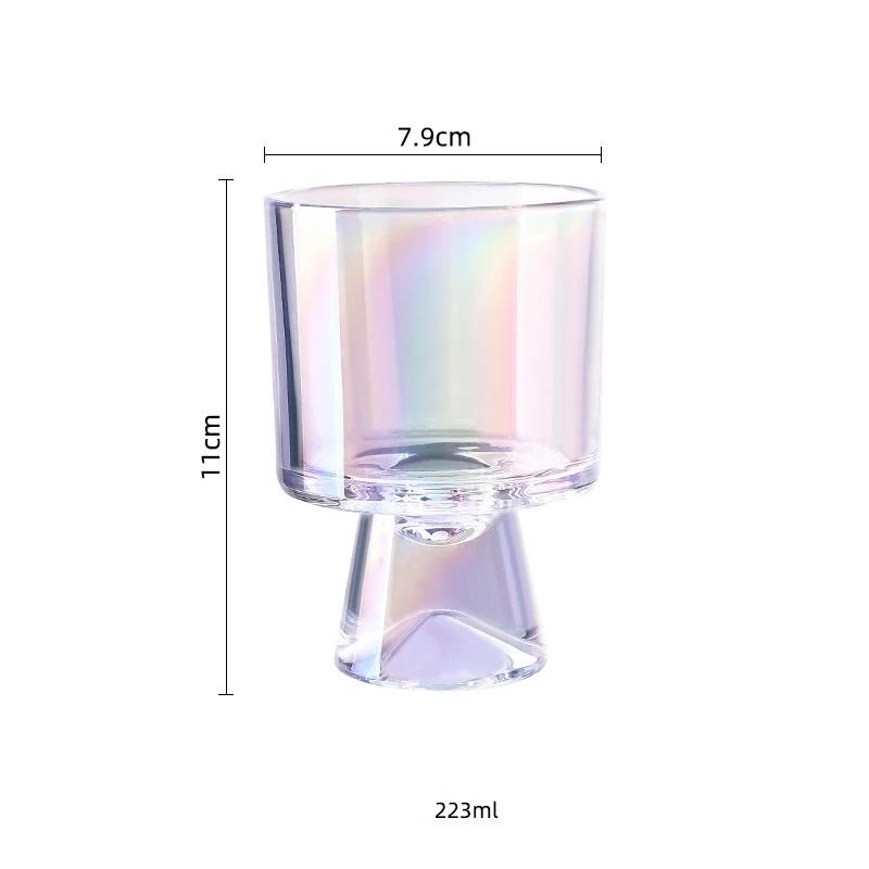 Креативные стеклянные стаканчики с высокими ножками, изысканные стеклянные стаканчики для мороженого, йогурта, домашнего завтрака, овсянки, молока