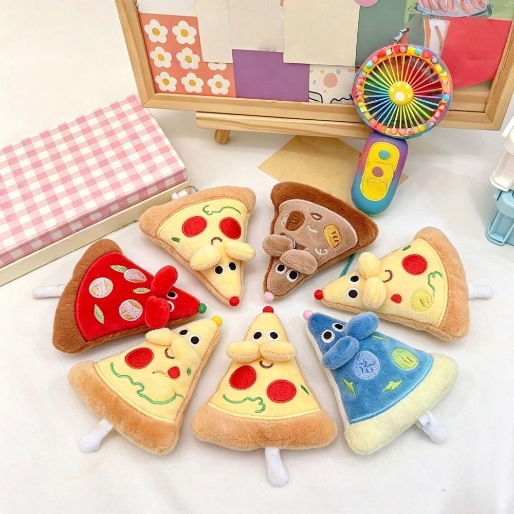 6pcs Keychain Combination Friendship Pizza Pendant Cartoon BFF Keyring Best Friend
