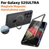 Подходит для чехла для мобильного телефона Samsung Galaxy S25ultra Magneto Металлический магнитный присоска MagSafe Складная подставка Чехол