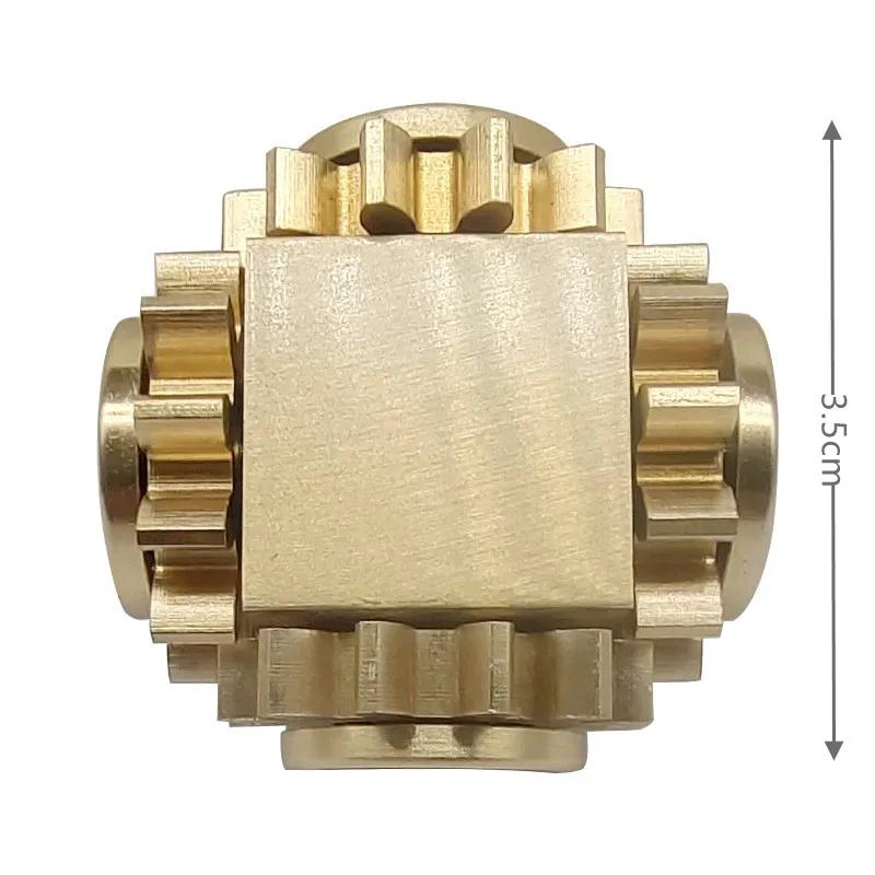 Металлический вращающийся куб-гироскоп EDC для пальцев, 4-ступенчатый linkage cube, игрушка-антистресс для взрослых, забавный инструмент