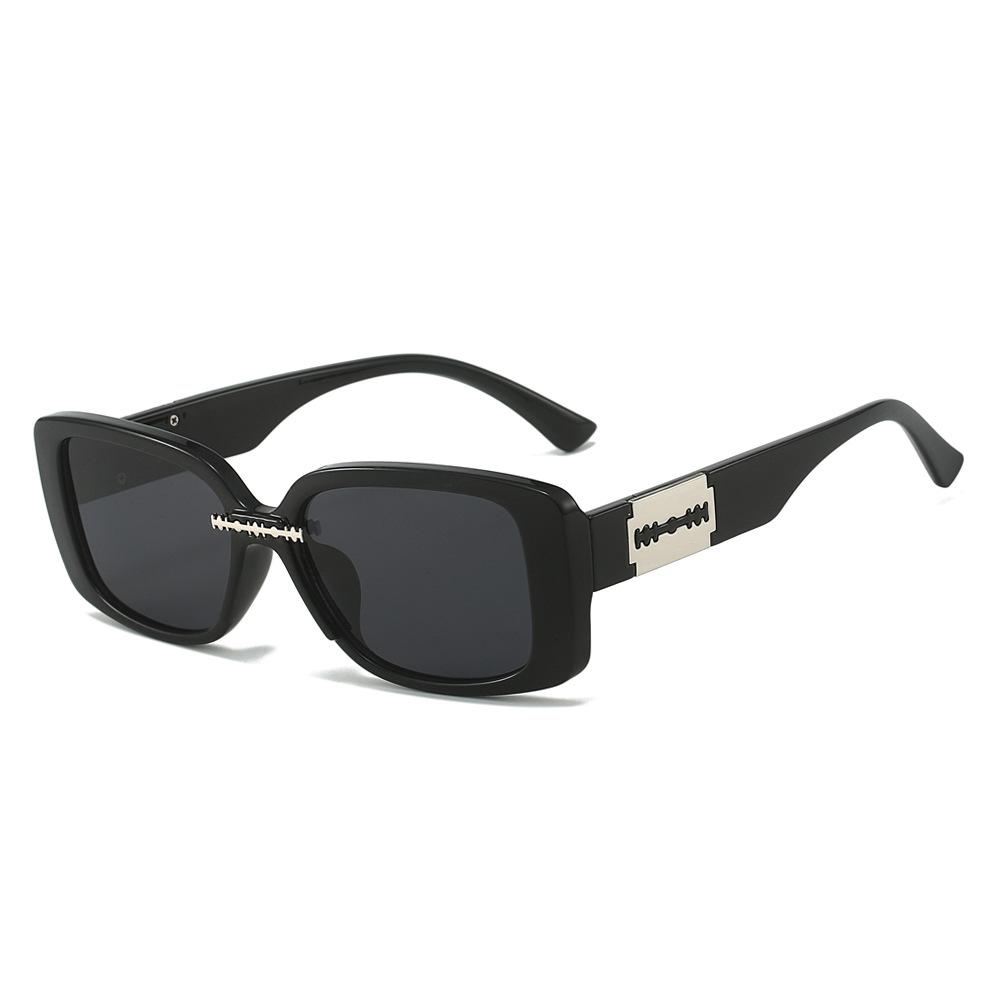 2024 New Best Selling Fashion Square Jelly Men Women Glasses UV400 Personality Blade Custom Logo Luxury High-Quality Sunglasses