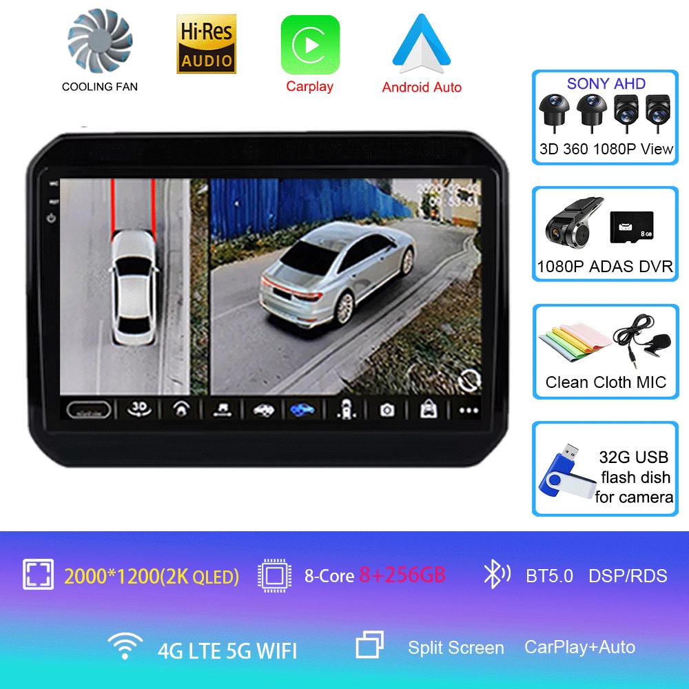 Для Suzuki Ignis 2016 2017 2018 2019 2020 9-дюймовый автомобильный радиоприемник, стереоприемник, IPS, автомультимедиа, видеоэкран, 2 Din, без DVD-монитора, GPS