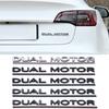 JDFN3 NEW 3D Logo DUAL MOTOR Underlined Letters Emblem For Tesla Model Y 3 X S Car Trunk Badge Sticker Dual Motor Sticker Accessories