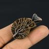 Древо Жизни Аммонит Ископаемый Драгоценный Камень Медная Проволока Обертка Кулон Ручной Работы Ювелирные Изделия Для Подарка