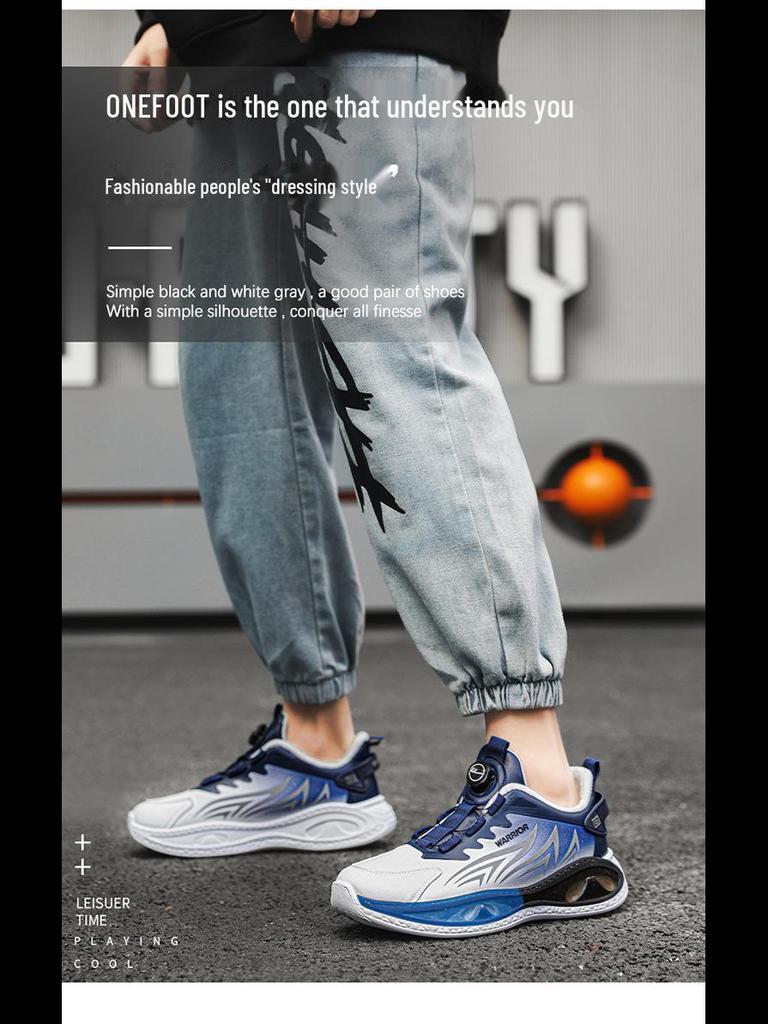 Мужские зимние кроссовки Warrior с водонепроницаемым нескользящим покрытием и подкладкой из бархата и хлопка