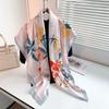 Siya New Printed Scarf Shawl Fresh and Sweet 110 Square Scarf Photo Travel Decoration Silk Scarf Women