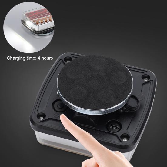 Wireless Magnetic Trailer Light IP67 Waterproof Tail Lamp Rechargeable LED Stop/Turn/Tail Lights Kit for Truck Trailers RVs Boats