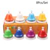 Eight Tone Clock Tone Bell Desk Bells For Educational Music For Toddlers 8 Notes Colorful Hand Bells Set Musical Instrument