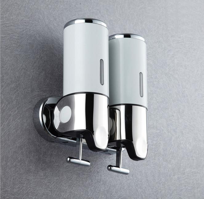 Элегантный диспенсер для мыла из ABS с одной и двумя емкостями, с ручным нажатием, для коммерческих ванных комнат