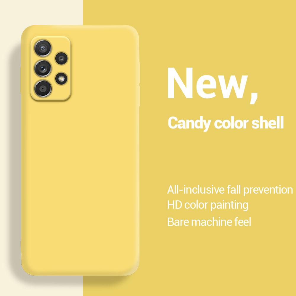 Чехол из жидкого силикона для Samsung Galaxy A52 A52s A72 A33 A53 A73 A12 A22 A32 A13 A23 A14 A15 A24 4G A34 A54 A25 5G Мягкая накладка