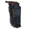 Custom Made Western Chinks Cow Leather Chaps Fringes Tooled Yoke Buckle Closure
