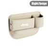 Car Seat Crevice Storage Box for Jeep Renegade Wrangler JK Grand Cherokee Compass Patriot Leather Gap Filler Organizer Car Parts ALO1