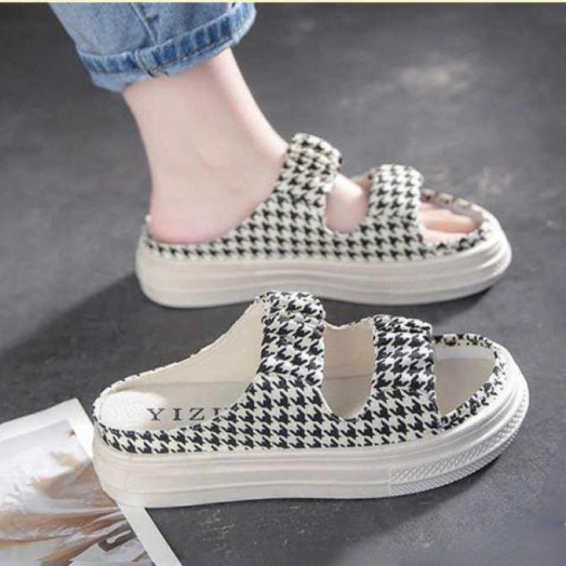 Модные дизайнерские тапочки Sense 2024 года, летние новые женские туфли One Line Casual Anti Slip, женские туфли, универсальные, удобные и мягкие