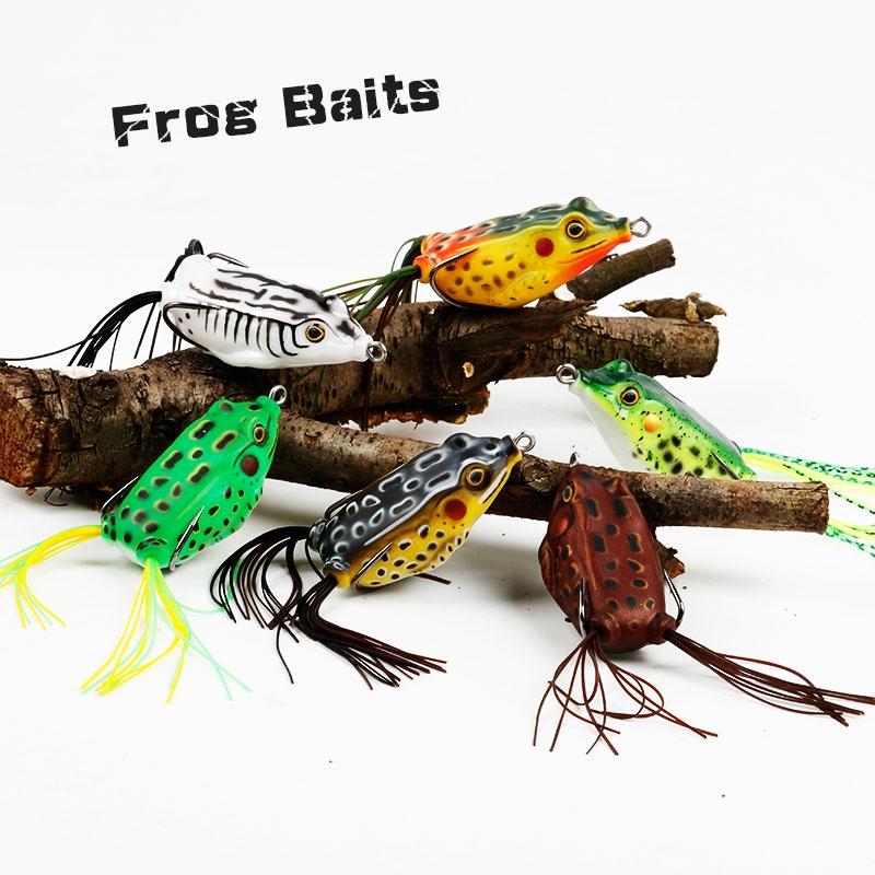 6PCS Frog Lures Topwater Fishing Lures Soft Baits for Sneakhead Fish Freshwater Saltwater Fishing