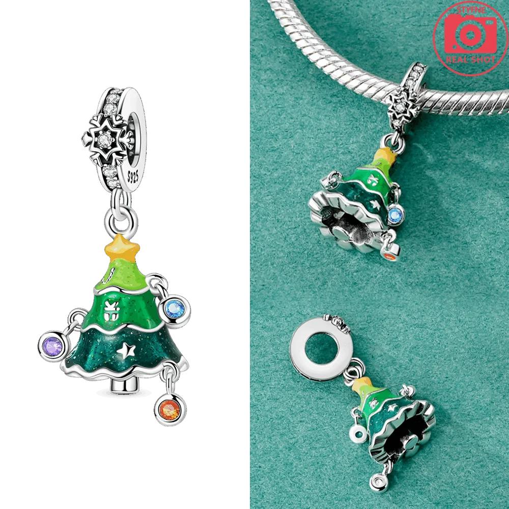 Новый Оригинальный Медно-Красный Рождественский Блестящий Рождественская Елка Чулок Подарок Бусина Подходит Браслет Женские Украшения Набор DIY Аксессуаров