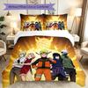 3 шт. Комплект пододеяльника, Игровой набор постельного белья Naruto, Машинная стирка, Дышащая ткань, Уютный аксессуар для спальни на все сезоны