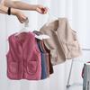 Children Fleece Vest Sleeveless Jacket Solid Color V-Neck Zippered Vest with Pockets Warm Winter Plush Vest for Boys Girls