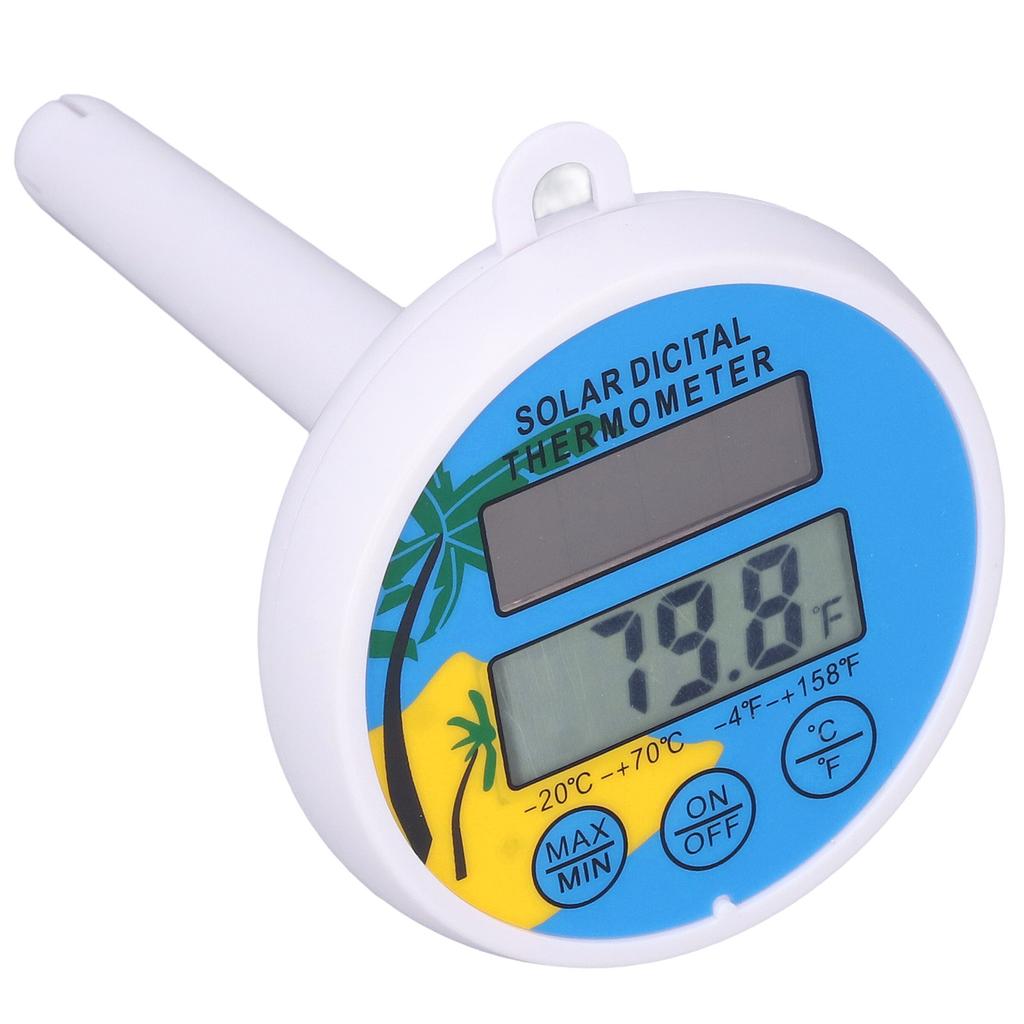 Солнечный термометр Минимальный Максимальный Дисплей температуры воды Цифровой термометр для плавания Спа
