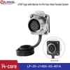 Black LP20 Solar Waterproof 14-Pin Aviation Plug Connector with Partitioned Four-Hole Flange