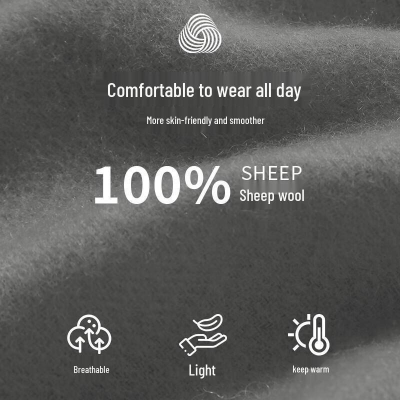 Hengyuanxiang Унисекс Теплый шарф из чистой шерсти