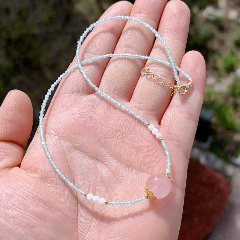 Ожерелья с энергией натуральных кристаллов - 4 стиля для богатства, любви, защиты - Желтый кристалл, Розовый кварц, Малахит, Тигровый глаз Подарок