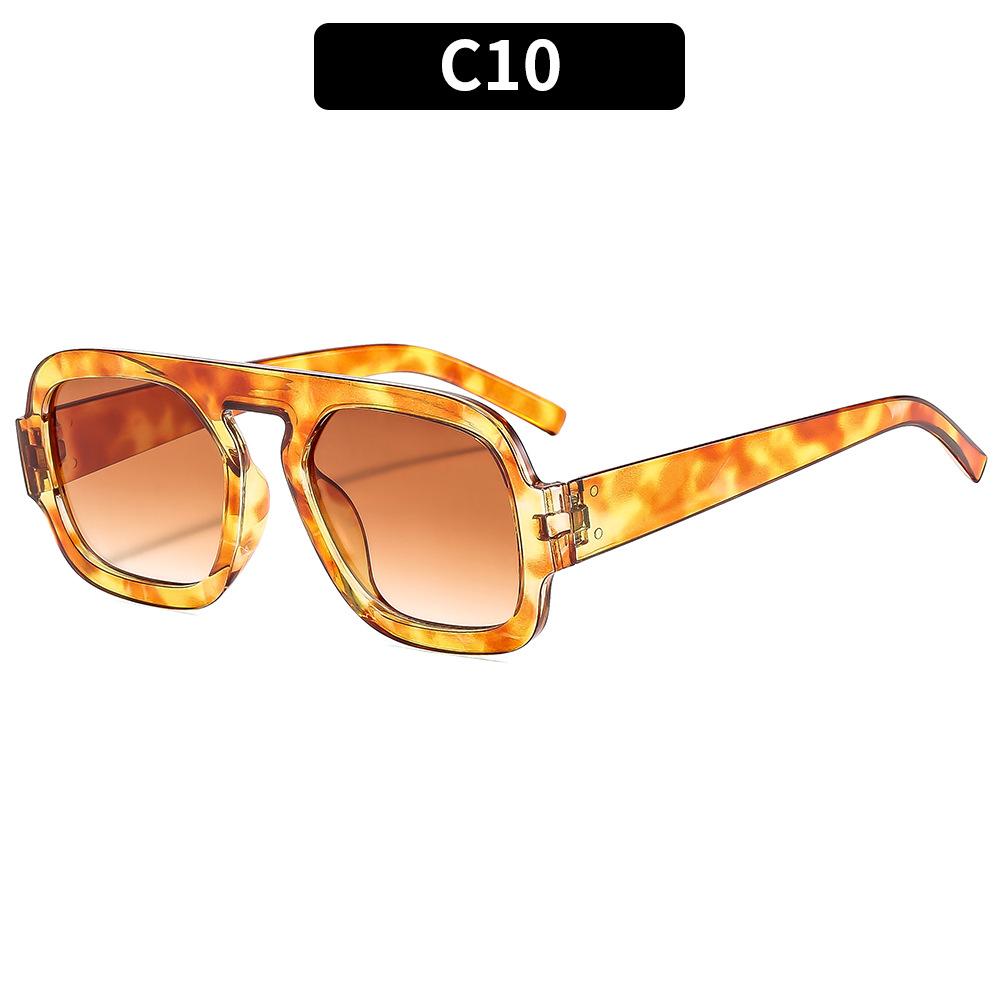 New Cool Double Bridge Oval Sunglasses Fashion Women Summer Sun Shading Eyeglasses Men Driving Sun Protection Eyewear Uv400