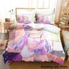 Murasaki Shion Bedding Set Single Twin Full Queen King Size Bed Set Adult Kid Bedroom Duvetcover Sets Anime Parure De Lit Bed