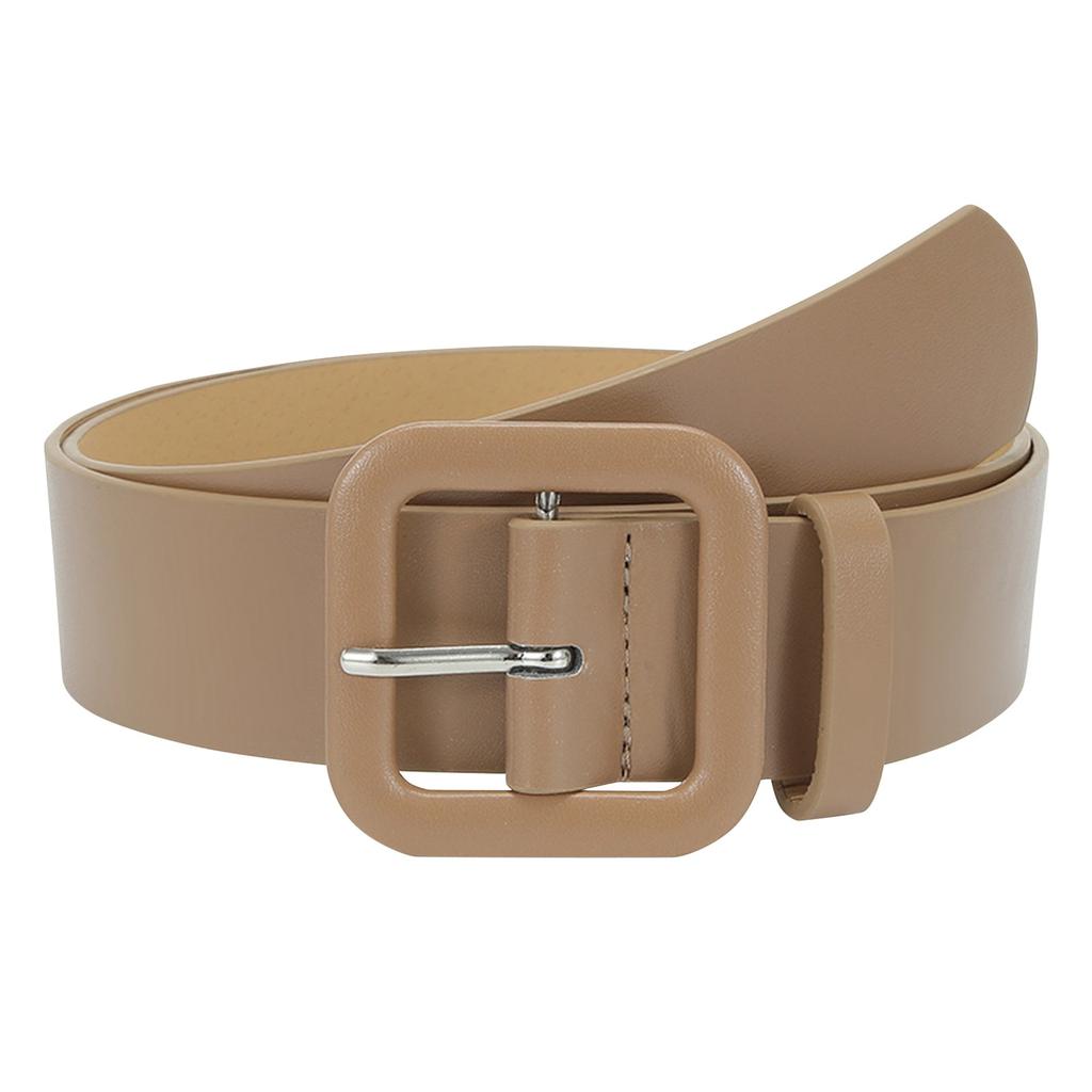 Женский квадратный пряжка, декоративный пояс конфетного цвета, модный и универсальный широкий ремень