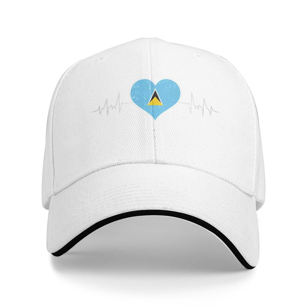 Saint Lucia Flag Sun Baseball Cap Summer Women Men Design Trucker Hat Sunscreen y2k Retro Kpop Rock Baseball Caps