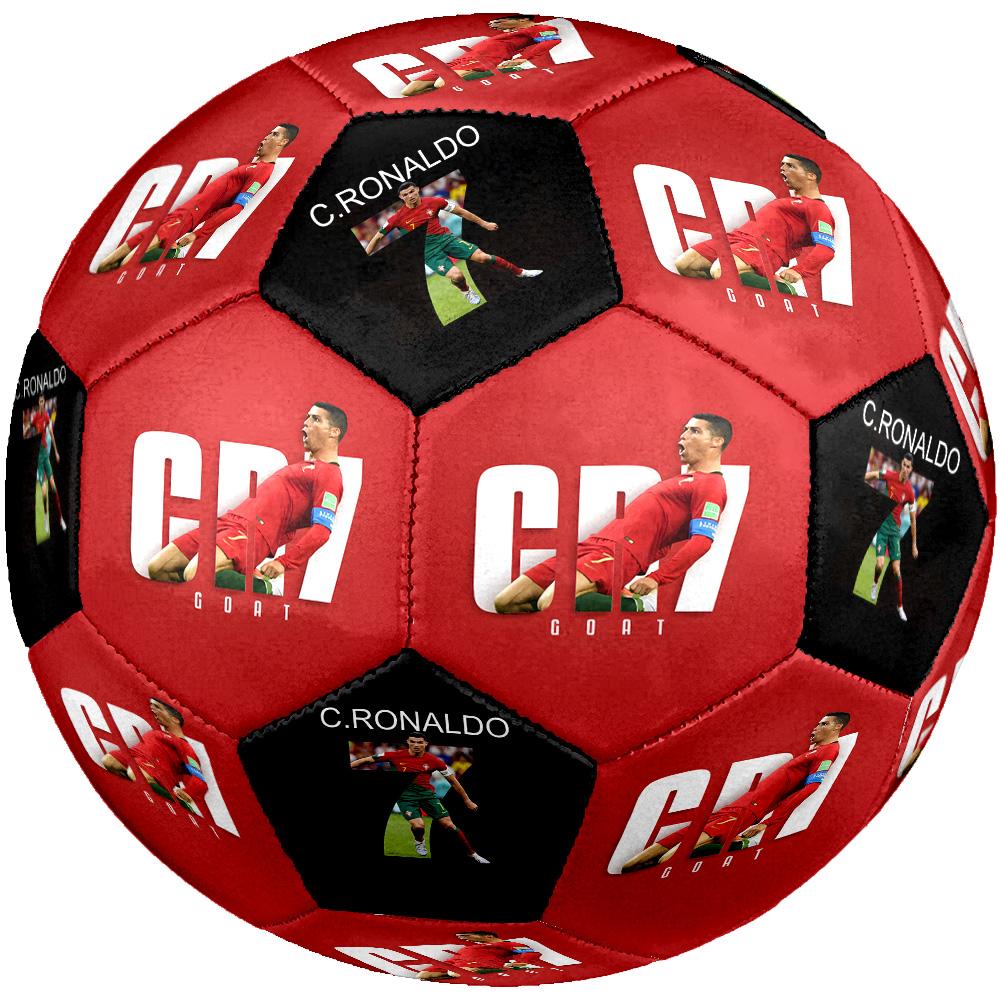 Ronaldo's Royal Emblem Size 5 Soccer Ball Machine-Stitched Indoor/Outdoor Universal Football Soccer Accessory Perfect Birthday Christmas Gift Idea