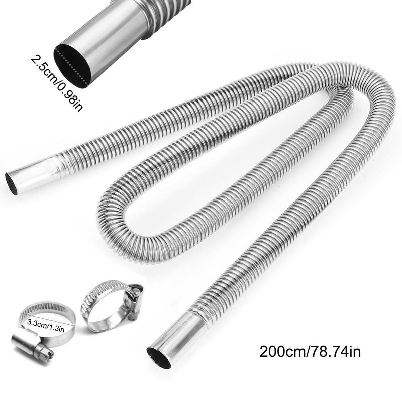 Flexible Exhaust Pipe Stainless Steel Exhaust Tubing Flexible Exhaust Hose Heater Parts Motorcycle Exhaust Pipes For Exhaust