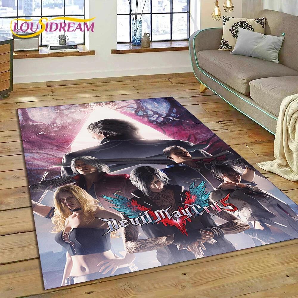 DMC Game 3D D-Devil May Cry Cartoon Carpet Rug for Bedroom Living Room Home Sofa Decoration,Children Game Large Decor Floor Mat
