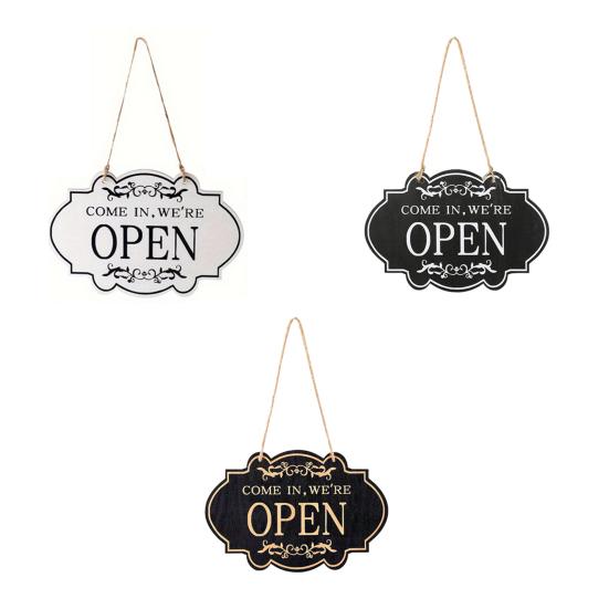 Rustic Business Sign Wooden Open And Closed Sign Double Sided