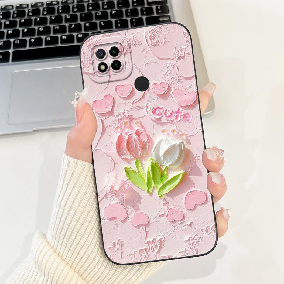 Чехол для Xiaomi Redmi 9C Милый Чехол-Мультяшный Панда Ударопрочный Мягкий ТПУ Чехол для Телефона Для Xiaomi Redmi 9C NFC Redmi9C Задняя Крышка Сумки
