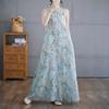 Sleeveless Plus Size Cotton Vintage Floral New In Dresses for Women Casual Loose Long Summer Dress