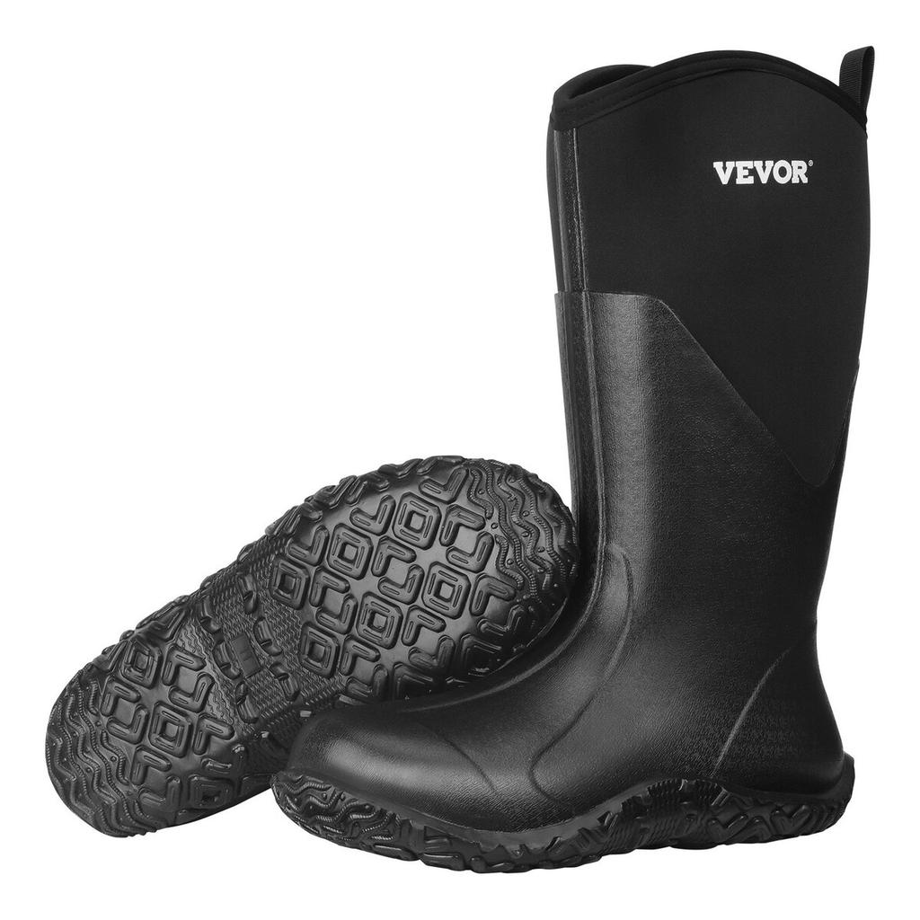 Protective Footwear for Men Neoprene Rubber Work Rain Boots Size 12 US