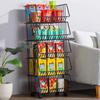 Multi-layer Kitchen Storage Rack Floor Storage Rack Removable Storage Rack with Wheels Food Rack Vegetable and Fruit Rack