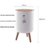 Nordic Style Luxury Trash Can with Press Lid for Home Bathroom and Living Room