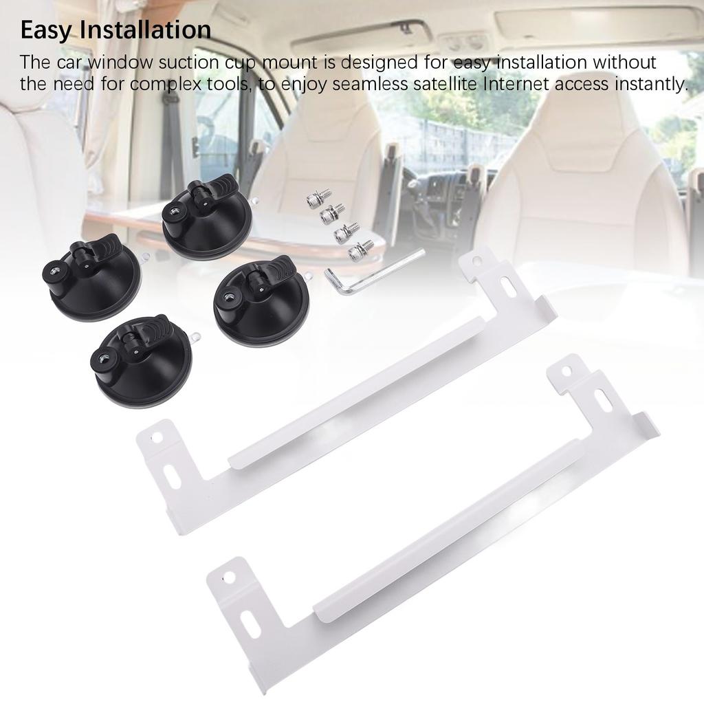 Комплект крепления на присоске для спутниковой антенны и люка Надежный захват Железный Экономия места Легкая установка для лобового стекла автомобиля